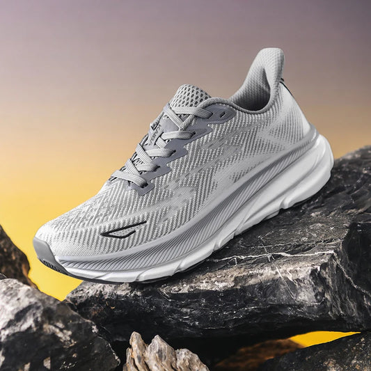 Men's Running Shoes Trainer Shoes Couple Outdoor Sneakers Luxury Shoes Breathable Mesh Off-road Cushioning Race Non-Slip Fashion