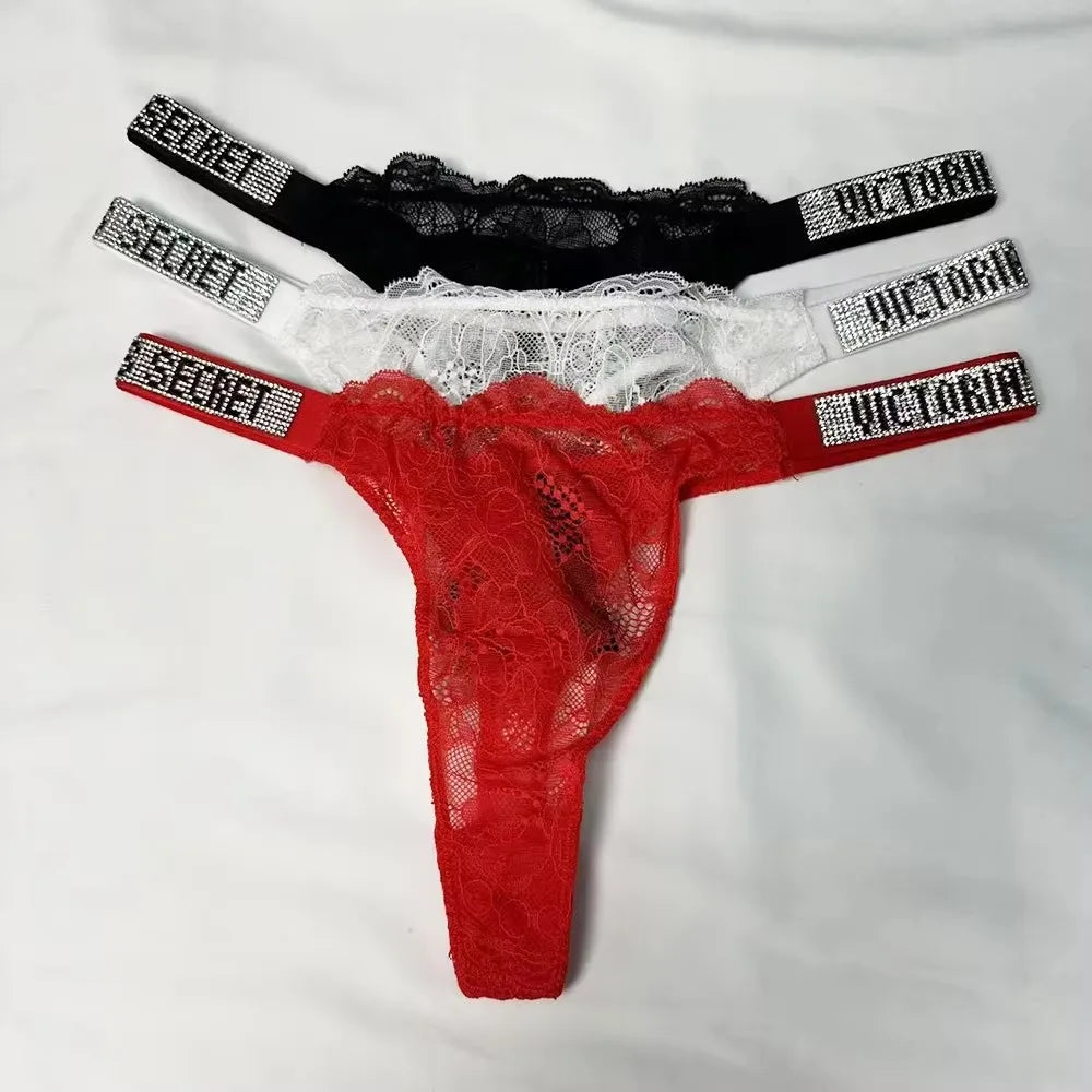 Women's Shine-Strap Thong Panty