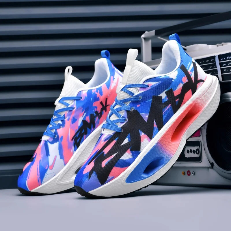 Men's Running Shoes Couple Cushioning Breathable Trainer Sneakers Off-road Mesh Outdoor Shoes Race Luxury shoes Non-Slip Fashion