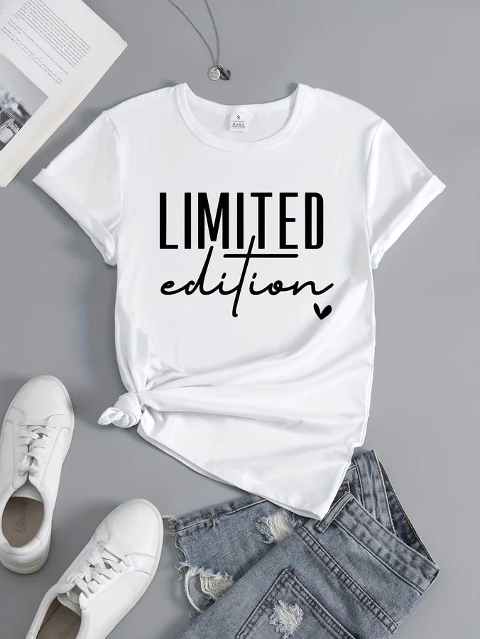 Women's Casual Graphic Crew Neck T-Shirt