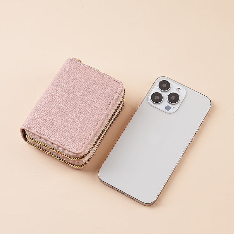 Clutch Wallet With Dual Zippers And Multiple Card Slots