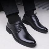 Black Shoes With Pointed Toe For Men - TRYSHOPPY