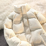 Men's Loose Stand-collar American Retro Waffle Cotton Coat - TRYSHOPPY
