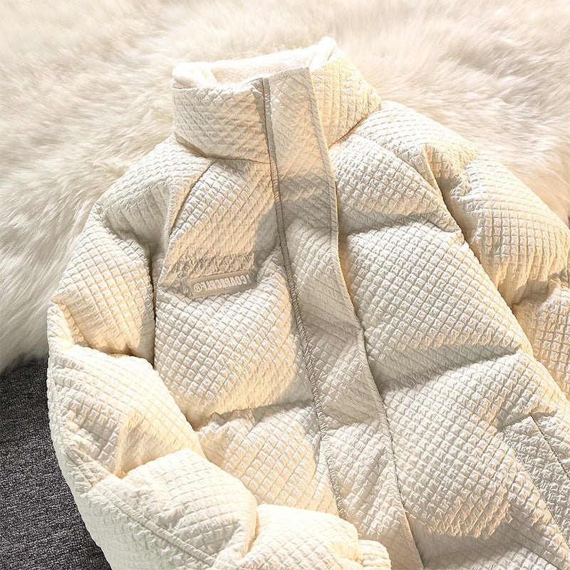 Men's Loose Stand-collar American Retro Waffle Cotton Coat - TRYSHOPPY