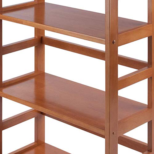 Winsome Studio 3-Tier Bookshelf, for Living Room, Home Office, Bedroom, 42", Honey Pine