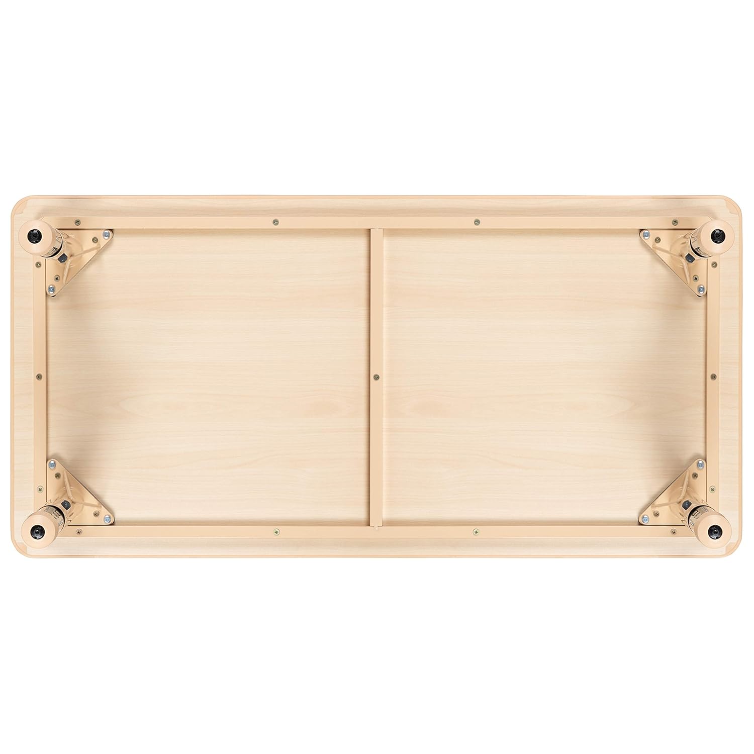 Flash Furniture Wren Adjustable Classroom Activity Table for School and Home, Plastic Activity Table for Kids, 23.625" W x 47.25" L, Natural