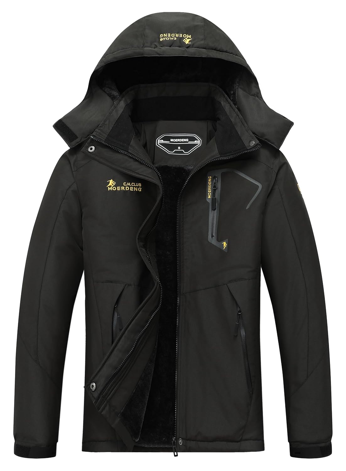 MOERDENG Women's Waterproof Ski Jacket Warm Winter Snow Coat Mountain Windbreaker Hooded Raincoat Jacket