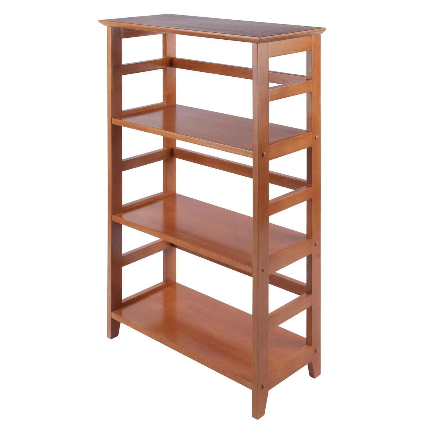 Winsome Studio 3-Tier Bookshelf, for Living Room, Home Office, Bedroom, 42", Honey Pine