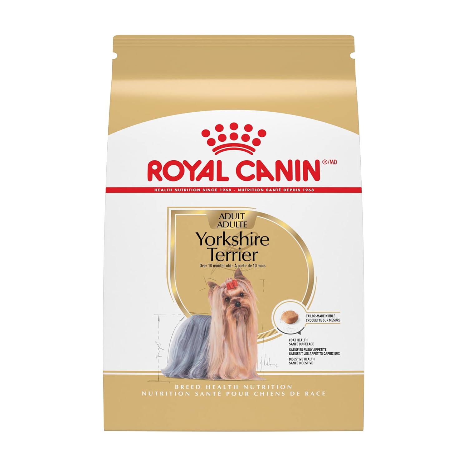 Royal Canin Breed Health Nutrition Yorkshire Terrier Adult Dry Dog Food, 10 lb Bag