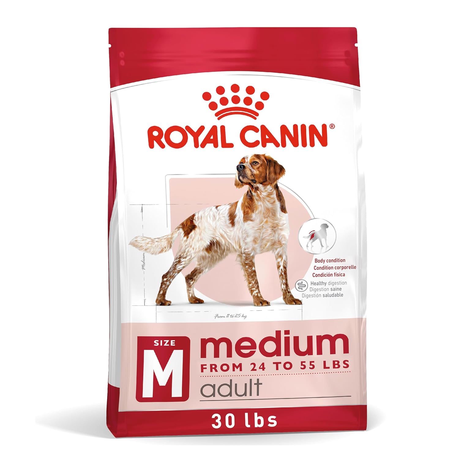 Royal Canin Size Health Nutrition Medium Adult Dry Dog Food, 30 lb Bag
