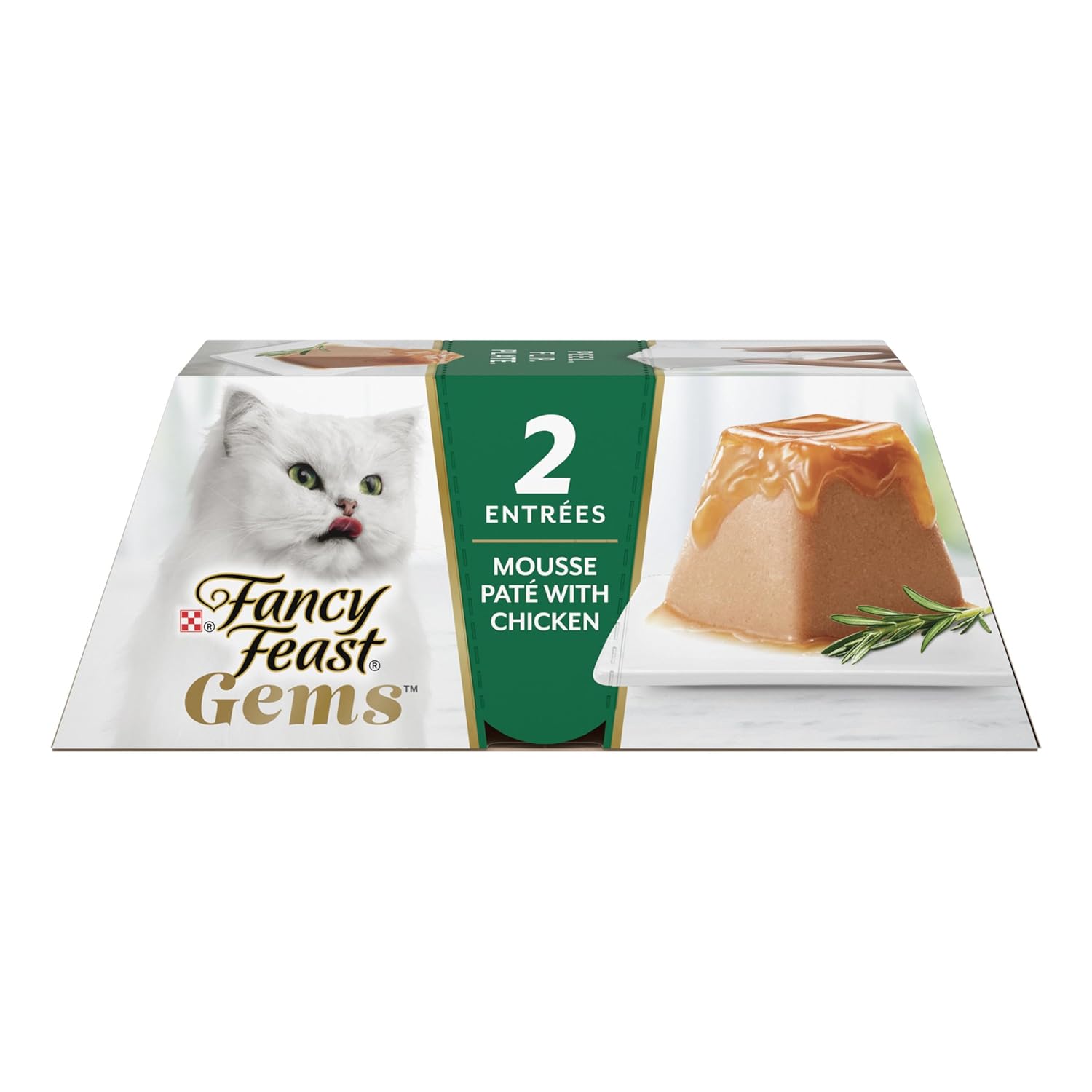 Fancy Feast Gems Pate Cat Food Mousse With Chicken and a Halo of Savory Gravy Cat Food - (Pack of 8) 4 oz. Boxes