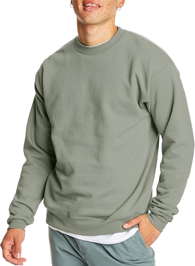 Hanes Men's Sweatshirt, EcoSmart Fleece Crewneck Sweatshirt, Big & Tall Available, 1 or 2-Pack