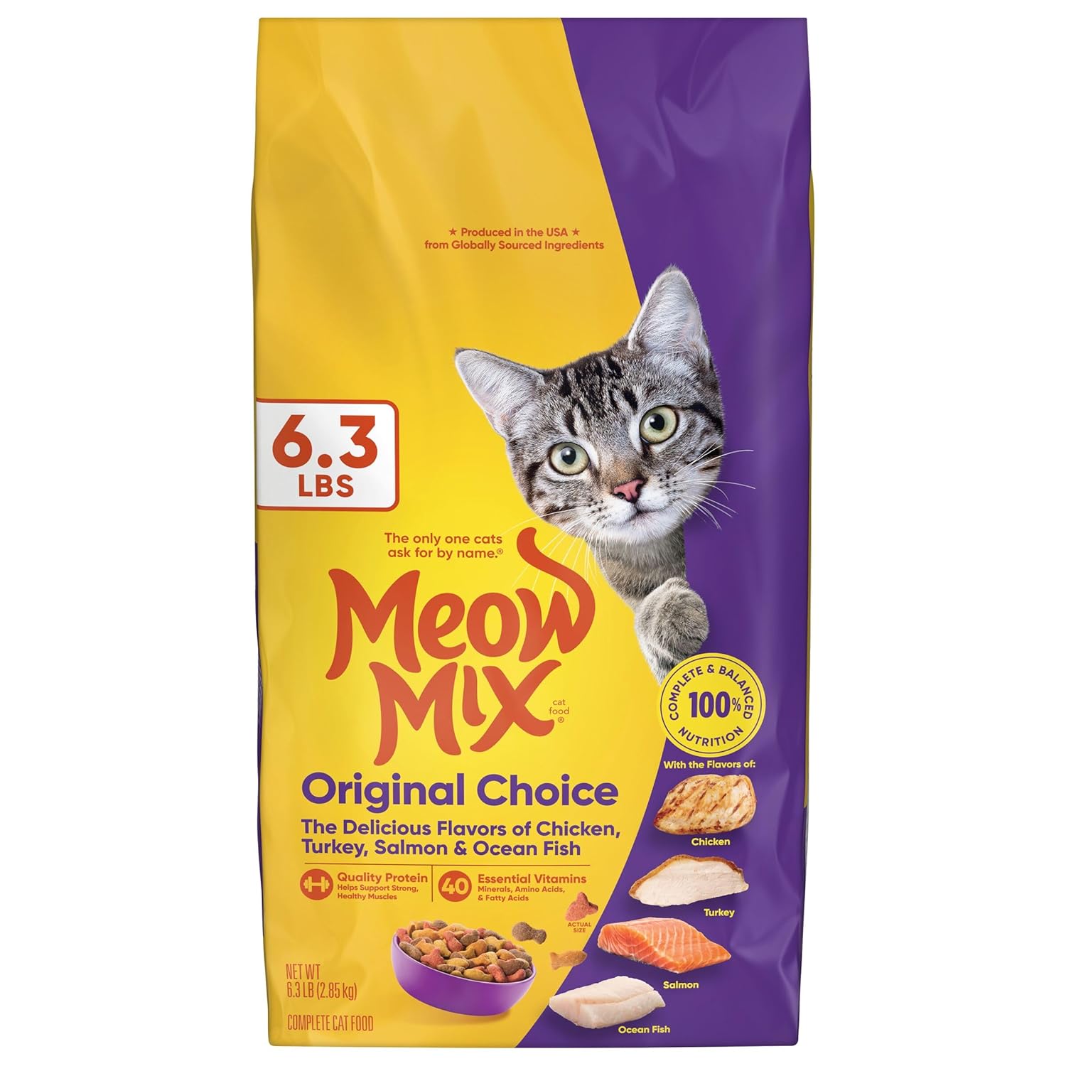 Meow Mix Original Choice Dry Cat Food, 6.3 Pound Bag