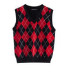 Retro Preppy Style Versatile Diamond-Check BM Knitted Vest - TRYSHOPPY