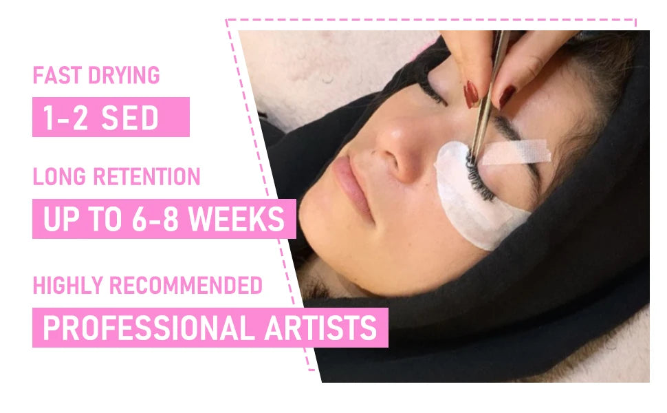 VEYES INC Eyelash Extension Glue 0.5-1 Sec Drying (0.17fl.oz / 5ml) Up to 8 Weeks Retention Adhesive Salon Use for Lash  Tech