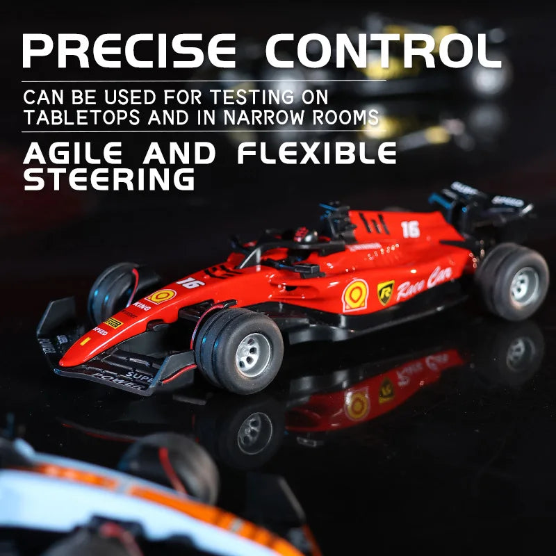Hotfree 1/64 Mini RC F1 Racing Car, Pocket Size 2.4GHz Portable Drift Car with Remote & App Control, USB Rechargeable Formula Ra