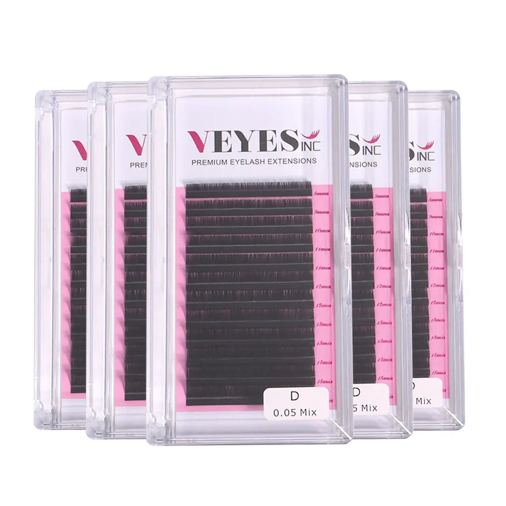 5-Case Faux Mink Individual Lash Extension Set