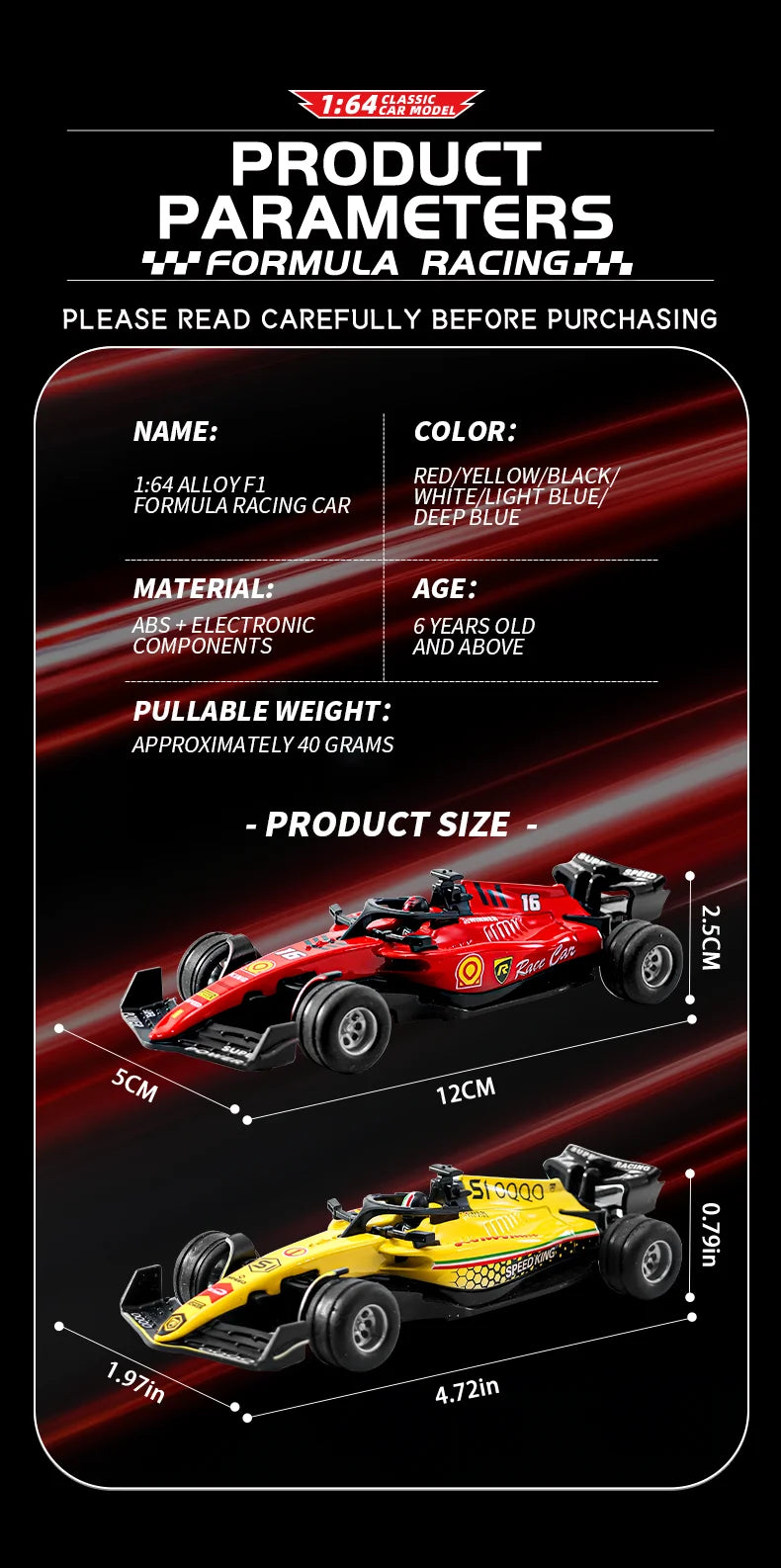 Hotfree 1/64 Mini RC F1 Racing Car, Pocket Size 2.4GHz Portable Drift Car with Remote & App Control, USB Rechargeable Formula Ra