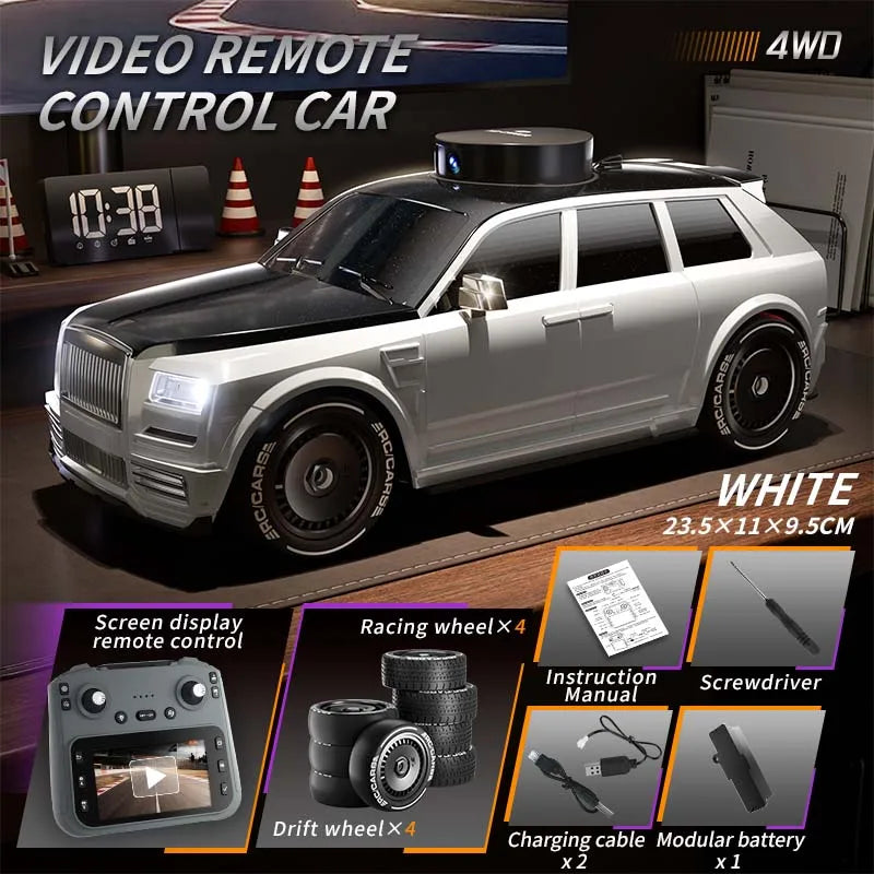 1/24 RC Drift Car with HD FPV Camera – 4WD, Dual Joystick Screen Remote, Indoor & Outdoor