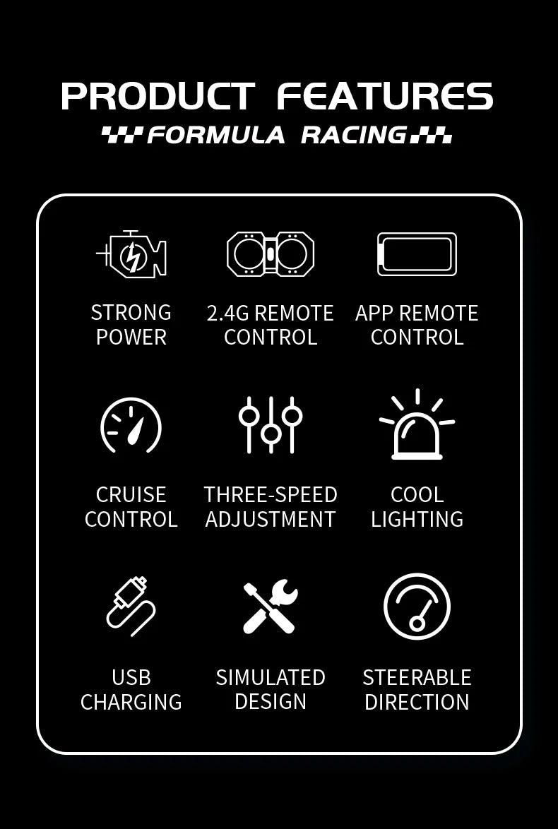 Hotfree 1/64 Mini RC F1 Racing Car, Pocket Size 2.4GHz Portable Drift Car with Remote & App Control, USB Rechargeable Formula Ra