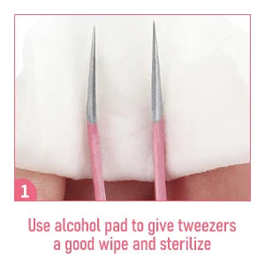 90° Precision Eyelash Extension Tweezers
