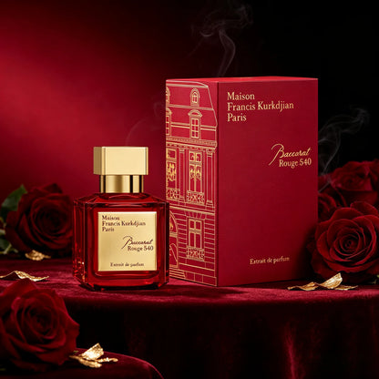 Maison Francis Kurkdjian Baccarat Rouge 540 Extrait De Parfum Spray for Unisex – Iconic Oriental Floral & Woody Scent, Bitter Almond, Saffron, Jasmine & Cedarwood, Long-Lasting Luxury Fragrance, Perfect Gift, 2.3 Fl oz / 70