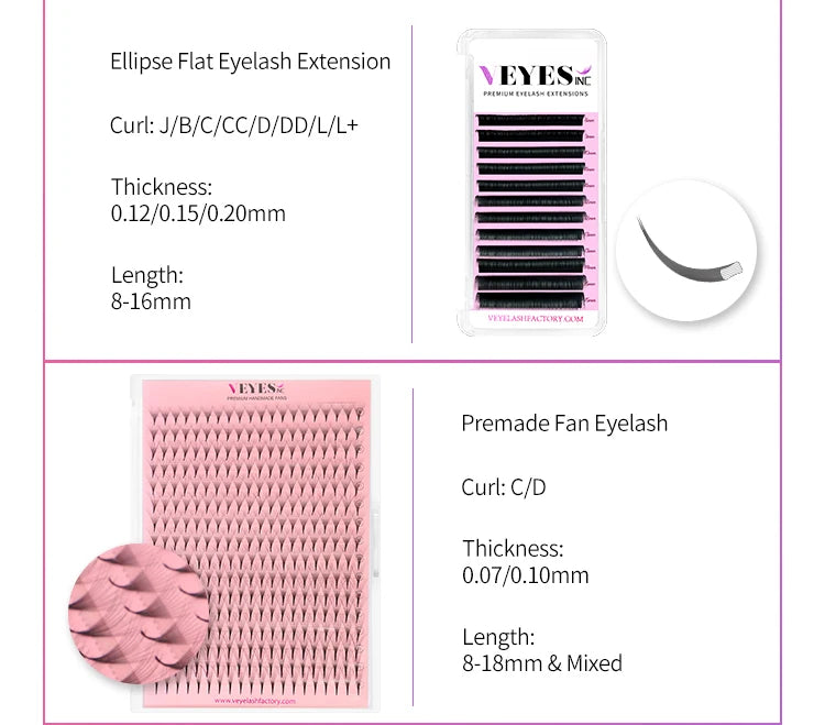 8–20mm Matte Faux Mink Lash Extensions