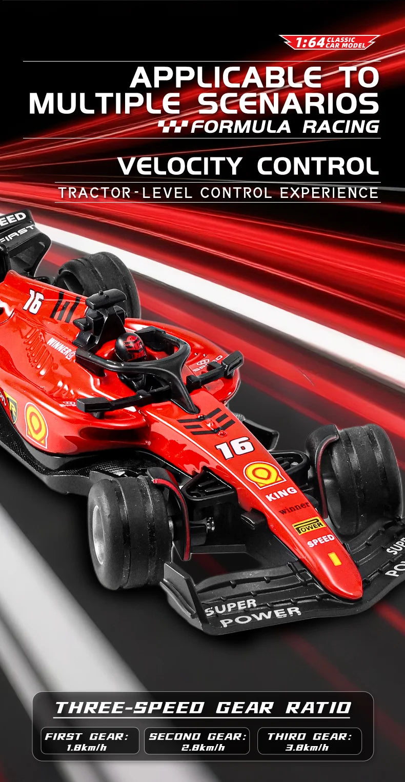 Hotfree 1/64 Mini RC F1 Racing Car, Pocket Size 2.4GHz Portable Drift Car with Remote & App Control, USB Rechargeable Formula Ra
