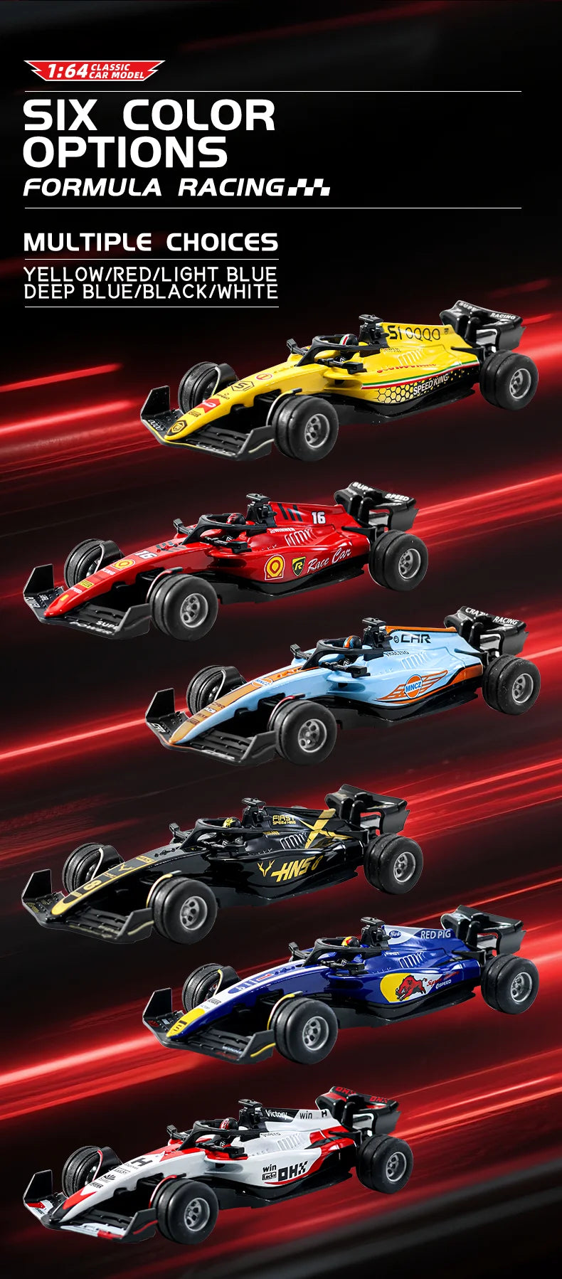 Hotfree 1/64 Mini RC F1 Racing Car, Pocket Size 2.4GHz Portable Drift Car with Remote & App Control, USB Rechargeable Formula Ra
