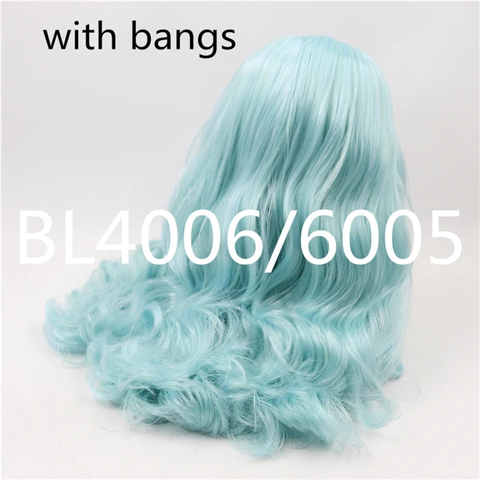 DBS blyth doll icy wig rbl scalp and dome wavy hair DIY doll accessory anime toy white hair purple hair