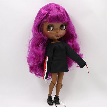 ICY DBS Blyth Doll Toy blyth doll joint body super black skin bjd 30cm doll for DIY custom doll anime girls
