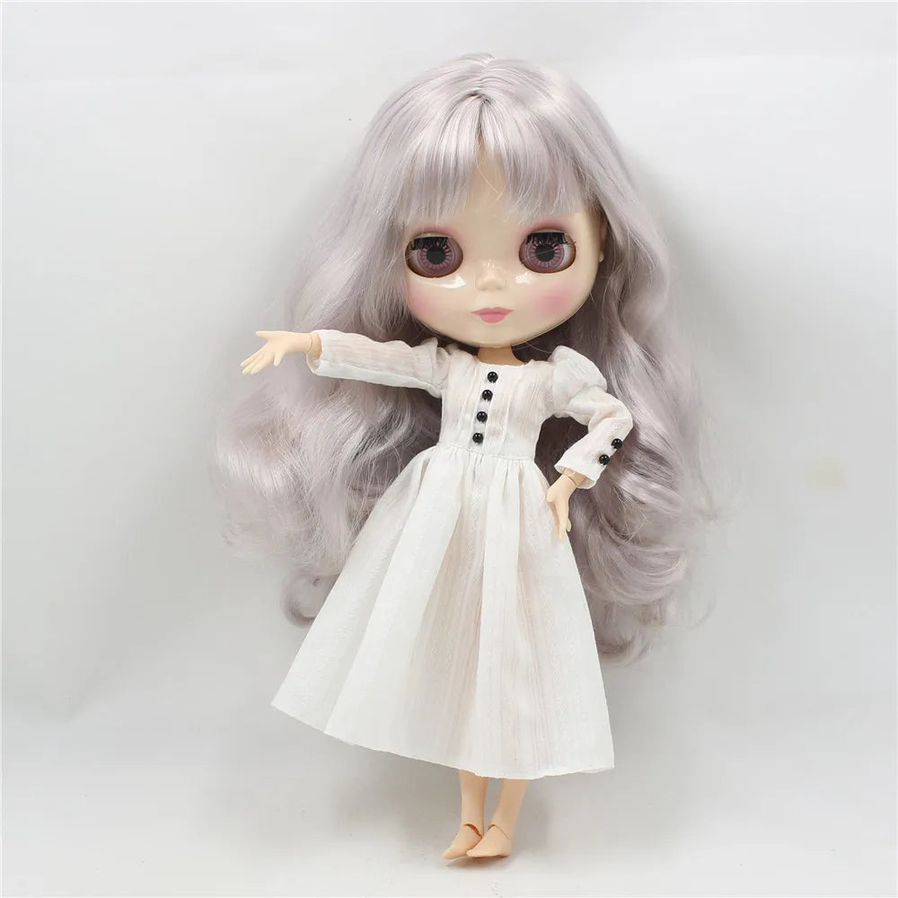 ICY DBS Blyth doll clothes licca body azone body outfits toy white dress