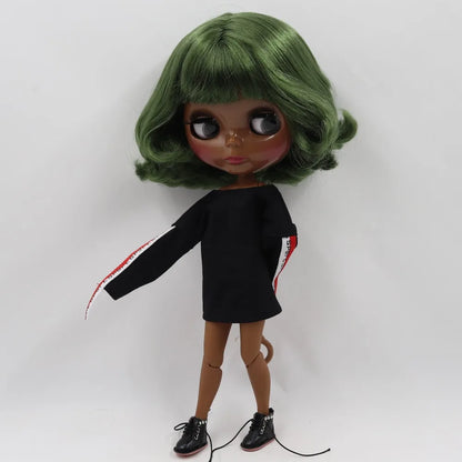 ICY DBS Blyth Doll Toy blyth doll joint body super black skin bjd 30cm doll for DIY custom doll anime girls