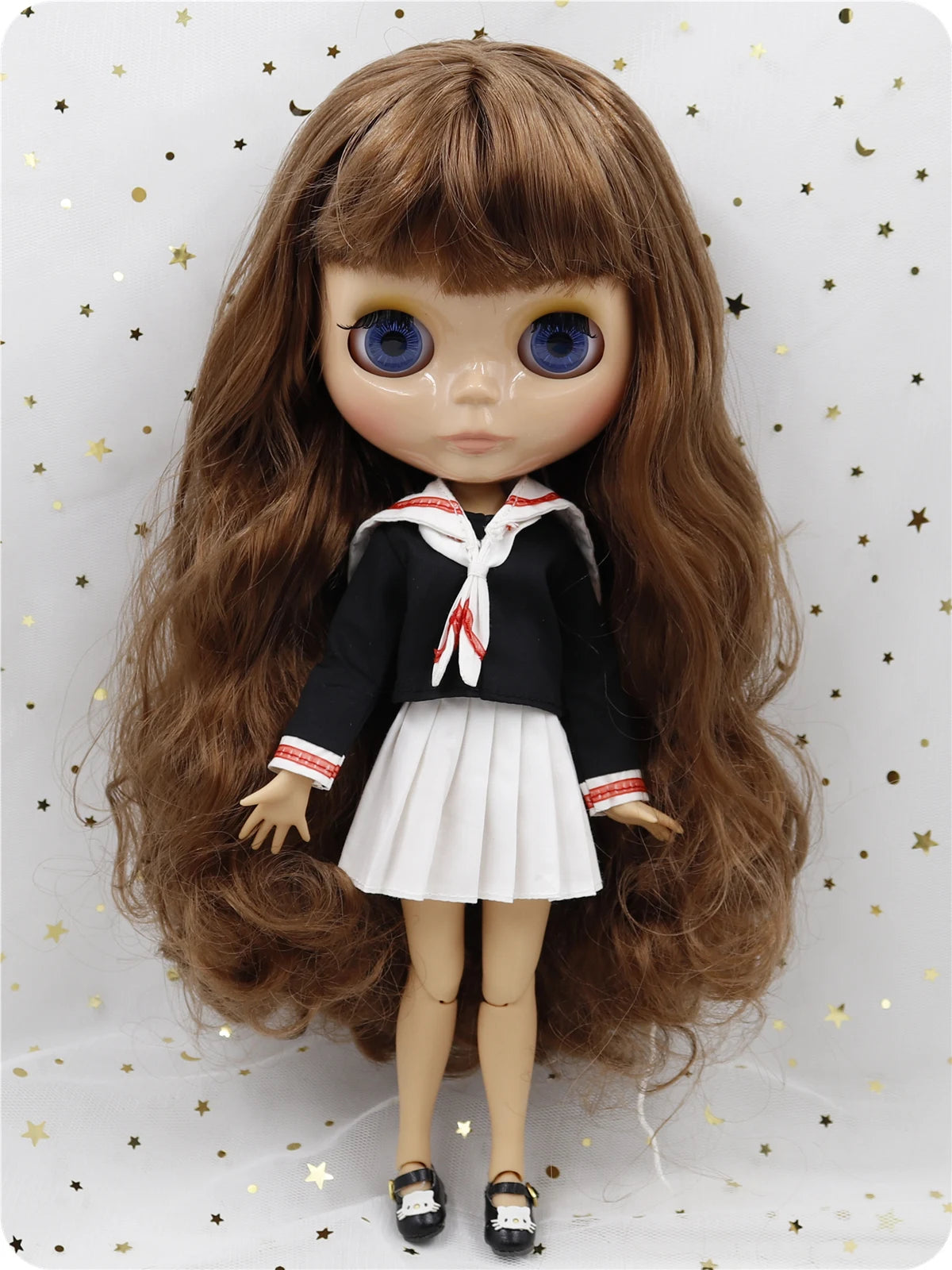 ICY DBS Blyth doll 1/6 bjd 30cm toy tan skin joint body shiny face with clothes shoes anime