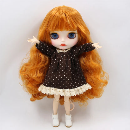 ICY DBS Blyth Doll bjd joint body orange hair matte face 1/6 toy BL0145 30cm girl gift anime