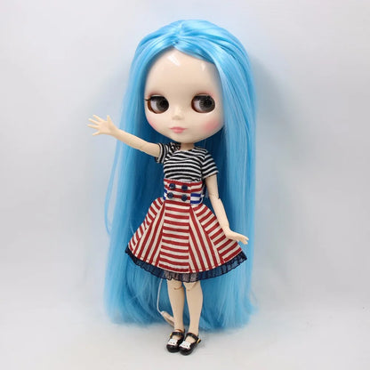 ICY DBS Blyth Doll 1/6 bjd 30cm toy joint body white skin shiny face nude doll