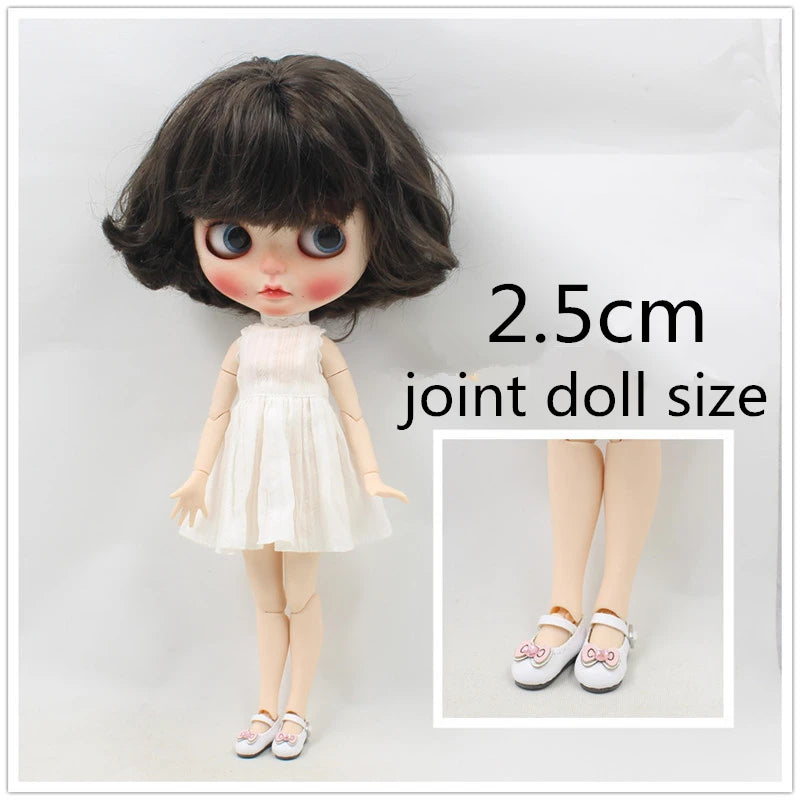 ICY DBS Blyth doll joint body shoes cat bow 2.5cm toy shoes anime cute shoes for doll girls