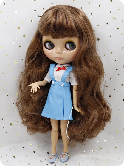 ICY DBS Blyth doll 1/6 bjd 30cm toy tan skin joint body shiny face with clothes shoes anime