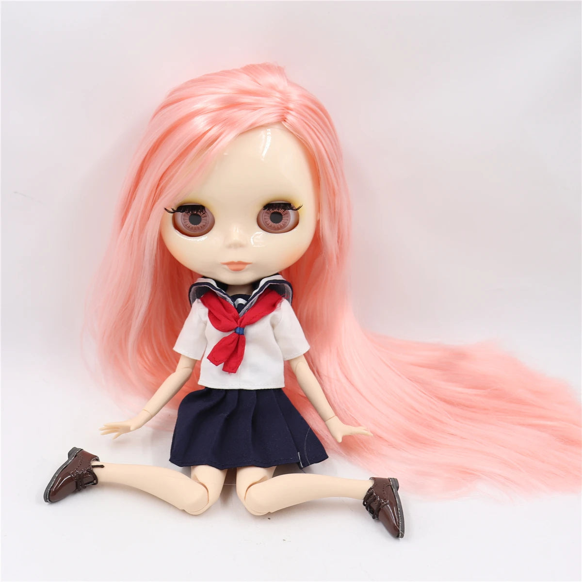 ICY DBS Blyth Doll toy joint body white skin shiny face with clothes and shoes, 30cm 1/6 toy girl gift