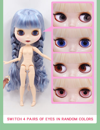 ICY DBS Blyth Doll 1/6 BJD Joint Body White Skin Tan Skin Dark Skin Matte Face Nude Doll 30cm Anime Toy Girls Gift