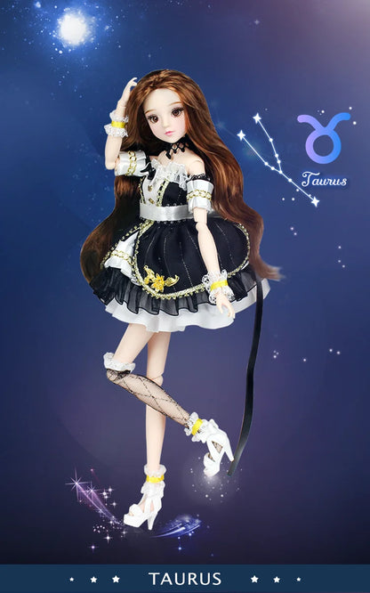 DBS 1/6 BJD toy 30cm constellations doll joint body with outfit shoes stand box toy girls gift anime doll