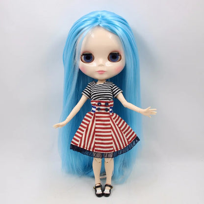 ICY DBS Blyth Doll 1/6 bjd 30cm toy joint body white skin shiny face nude doll