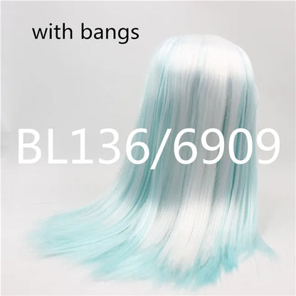 DBS blyth doll icy TOY RBL scalp dome wig hair for DIY doll custom toy blue hair grey hair pink hair anime