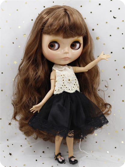 ICY DBS Blyth doll 1/6 bjd 30cm toy tan skin joint body shiny face with clothes shoes anime