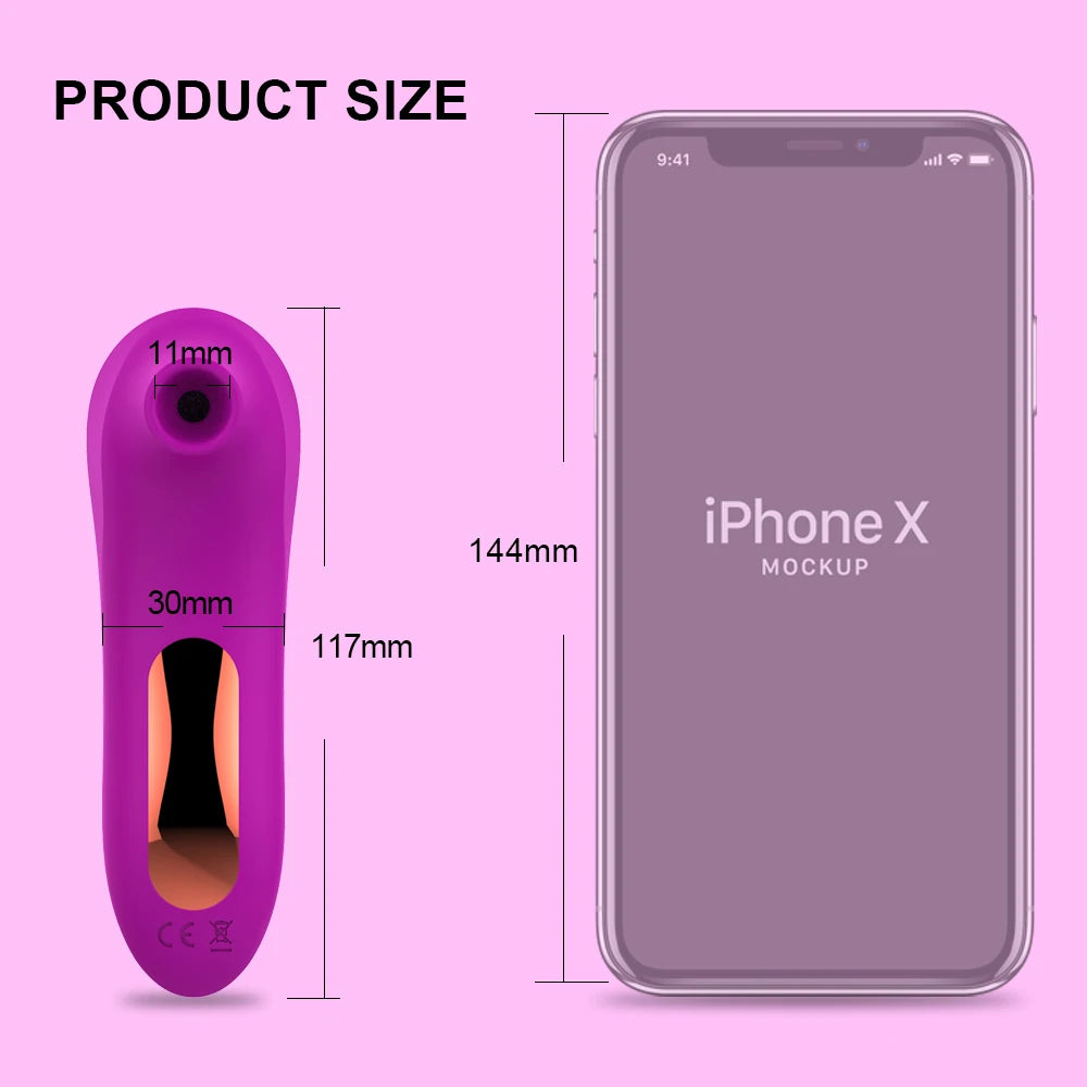Powerful Clit Sucker Vacuum Vibrator Clitoris Sucking Nipple Sucking Tongue Vibrating Oral Licking Sex Toys for Adult Women
