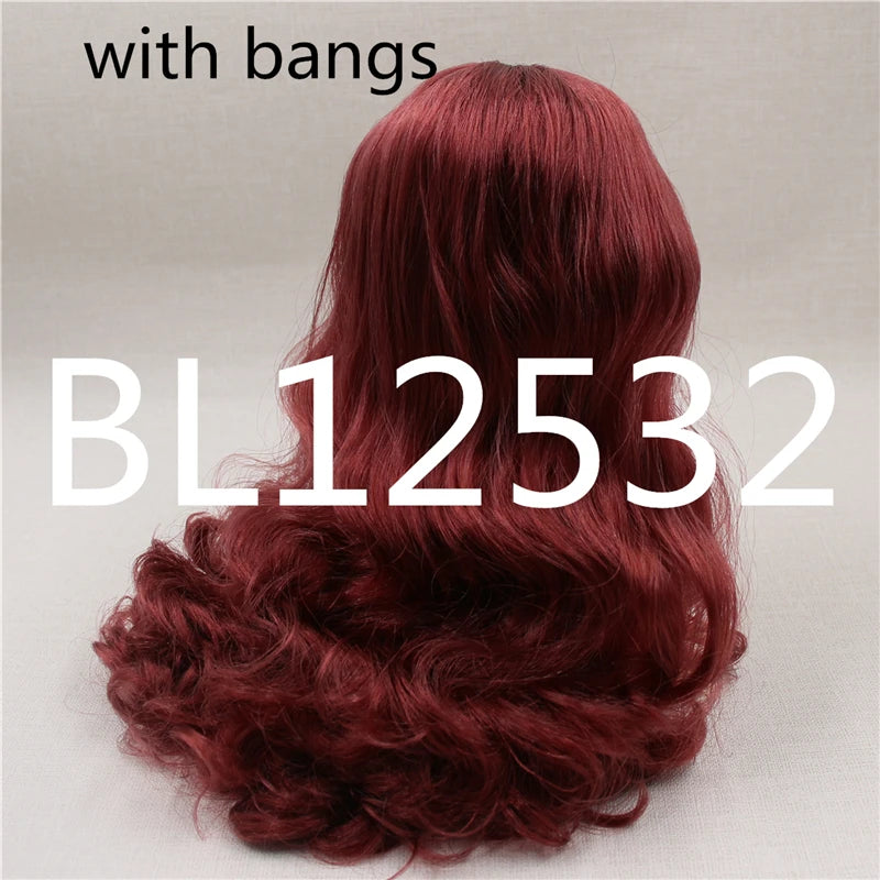DBS blyth doll icy rbl scalp and dome wavy hair wig for DIY custom green hair purple hair blonde hair anime toy
