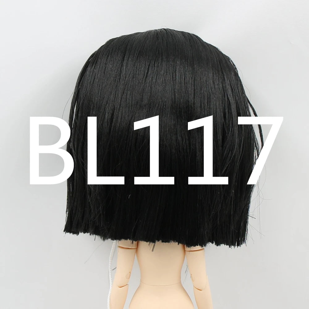 DBS blyth doll icy doll rbl scalp and dome short hair wig toy accessory for DIY custom doll anime blonde hair black hair