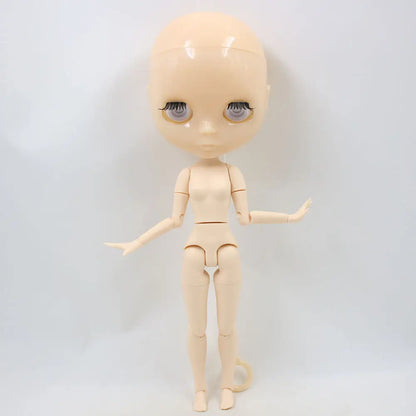 DBS blyth doll joint body bjd toy without makeup shiny face for cutom doll DIY anime girls