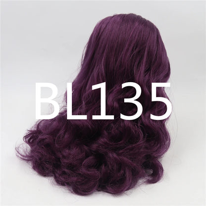 ICY DBS blyth doll rbl scalp and dome wavy hair multi-color wig for custom doll anime toy white skin mix hair
