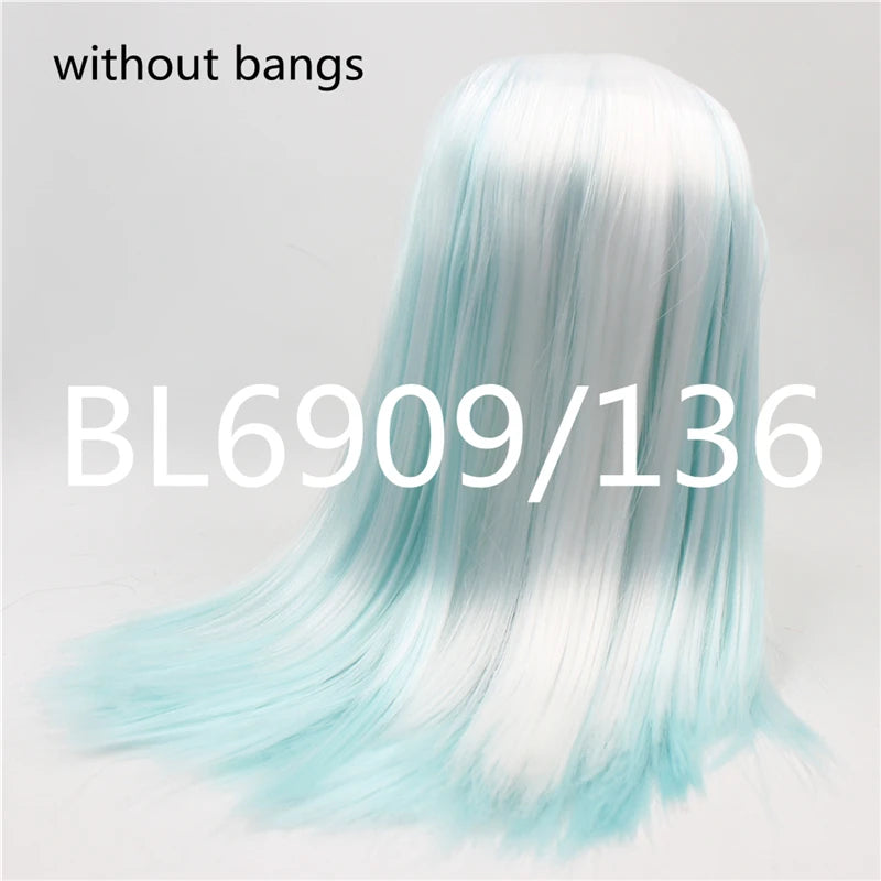 ICY DBS blyth doll rbl scalp and dome wavy hair multi-color wig for custom doll anime toy white skin mix hair